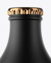 Black Ceramic Beer Bottle Mockup