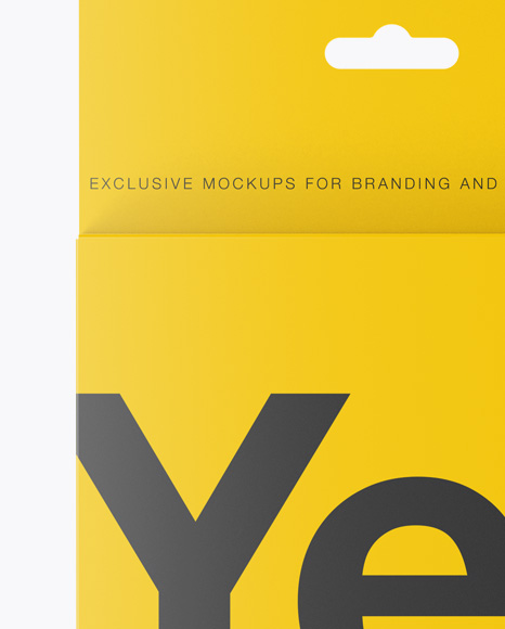 Matte Paper Box with Hang Tab Mockup - Front View