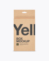 Kraft Paper Box with Hang Tab Mockup - Front View