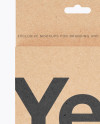 Kraft Paper Box with Hang Tab Mockup - Front View