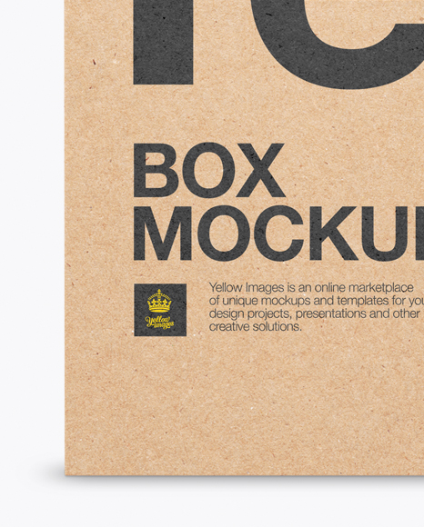 Kraft Paper Box with Hang Tab Mockup - Front View