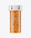 Plastic Orange Bottle With Capsules Mockup Plastic Orange Bottle With Capsules Mockup