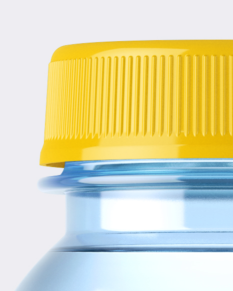 Blue Pet Bottle With Water Mockup - Free Download Images High Quality 