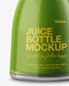 Clear Glass Bottle With Green Juice Mockup