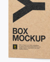 Kraft Paper Box with Hang Tab Mockup - Halfside View