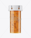 Plastic Orange Bottle With Pills Mockup