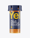 Plastic Orange Bottle With Pills Mockup