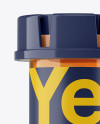 Plastic Orange Bottle With Pills Mockup