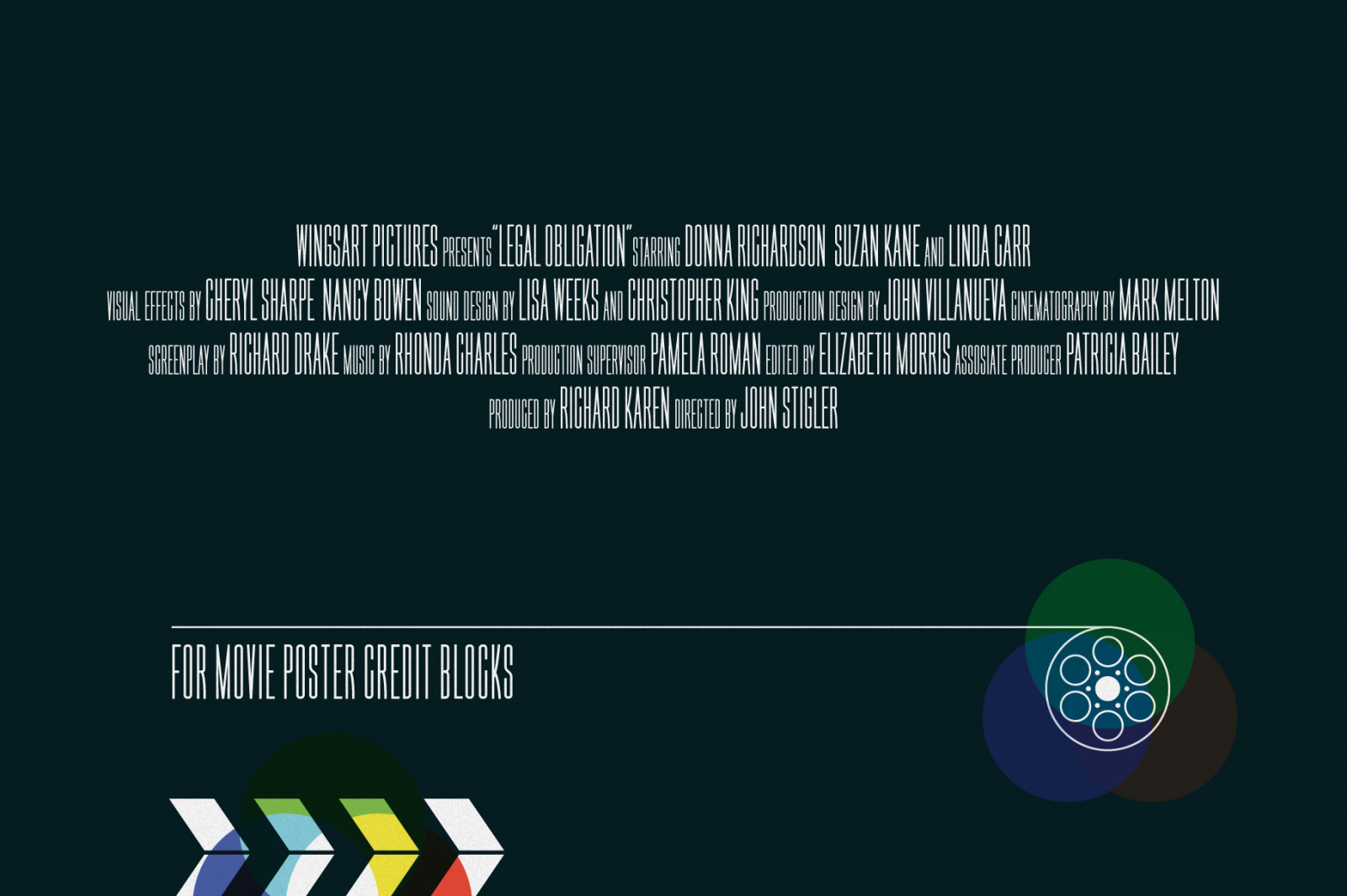 Movie Poster Credit Block Font: Legal Obligation Sans Serif