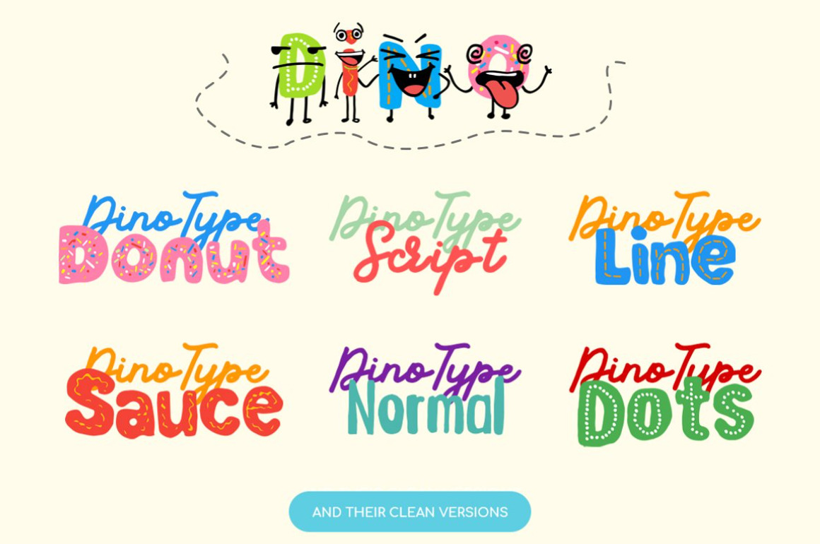 DinoType Educational Fun Fonts DinoType Educational Fun Fonts