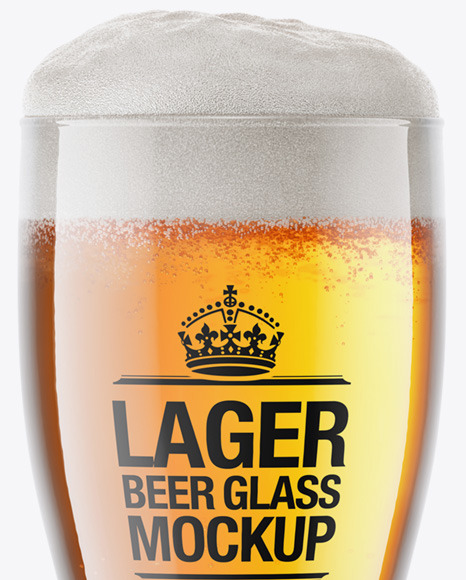 Lager Beer Glass Mockup