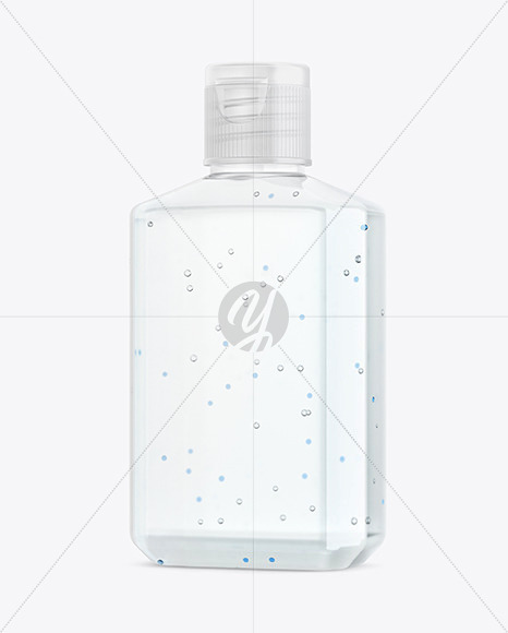 Glossy Hand Sanitizer Bottle Mockup with Glitter