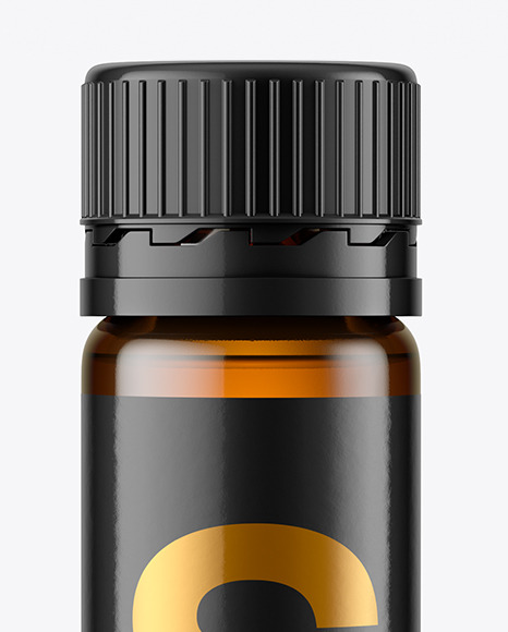 25ml Amber Sport Nutrition Bottle Mockup