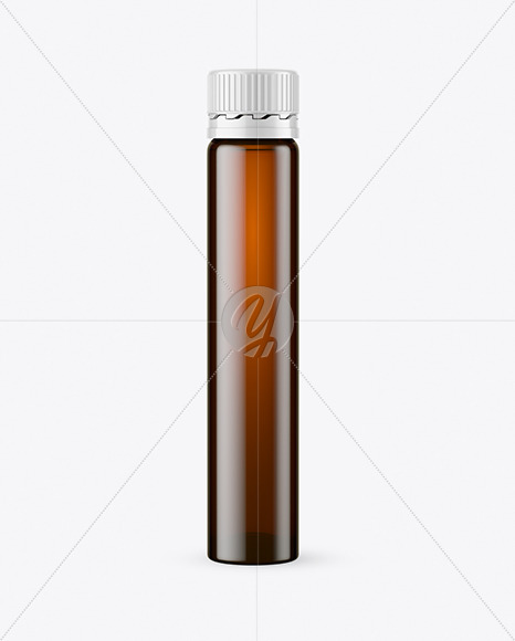 25ml Dark Amber Sport Nutrition Bottle Mockup