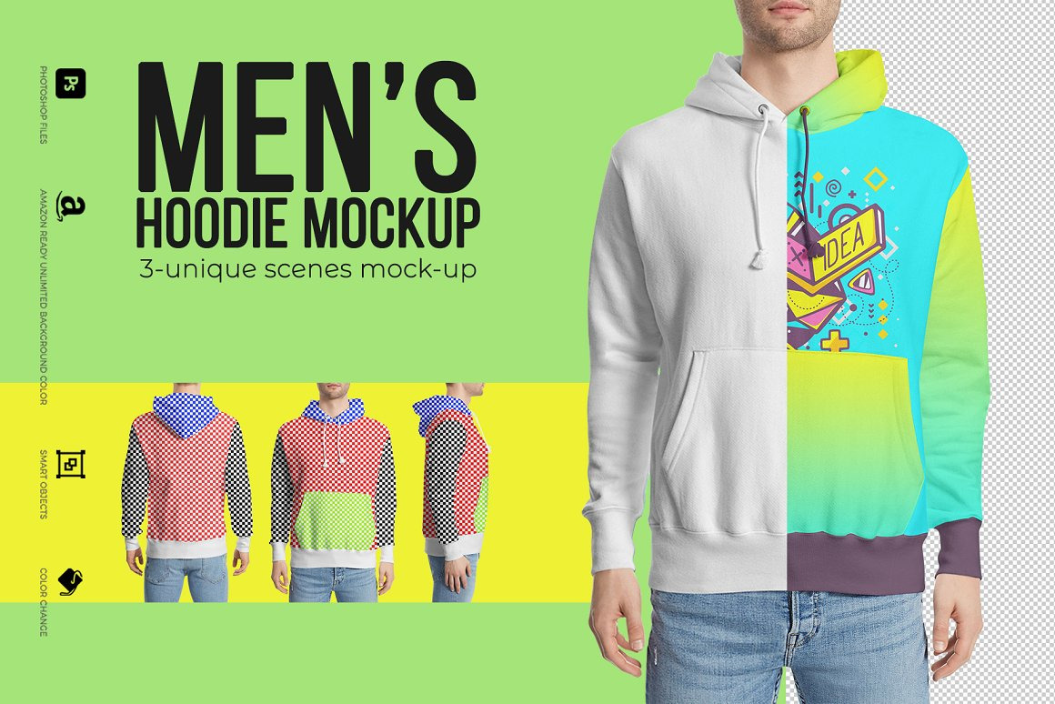 MEN’S Hoodie Mockup