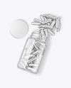 Clear Metallized Pills Bottle Mockup Clear Metallized Pills Bottle Mockup