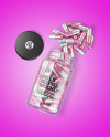 Clear Metallized Pills Bottle Mockup Clear Metallized Pills Bottle Mockup