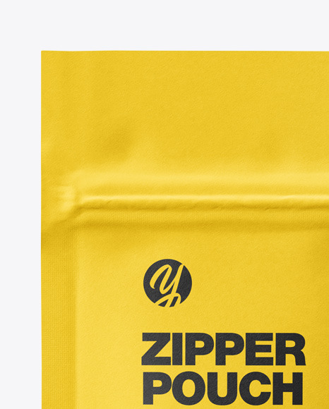 Paper Pouch W/ Zipper Mockup