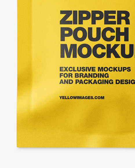 Paper Pouch W/ Zipper Mockup