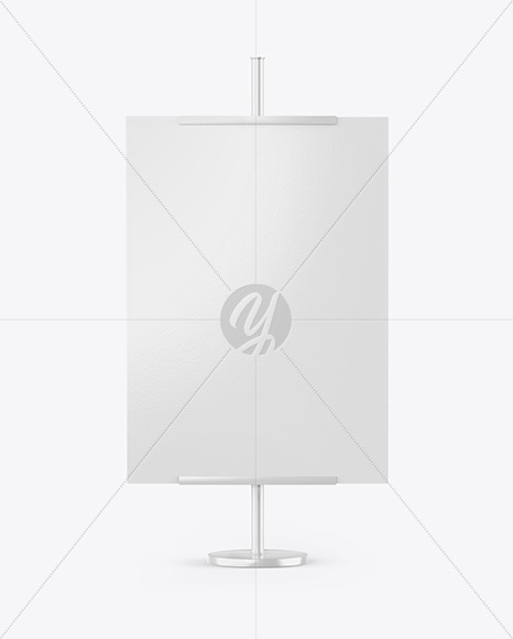 Plastic Stand w/ Matte Banner Mockup