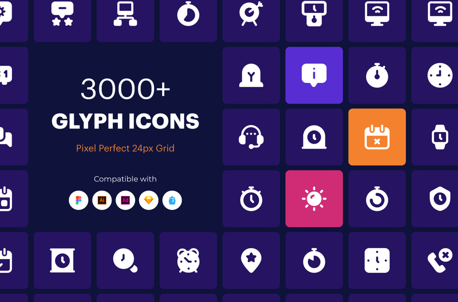 3000+ Glyph Icons