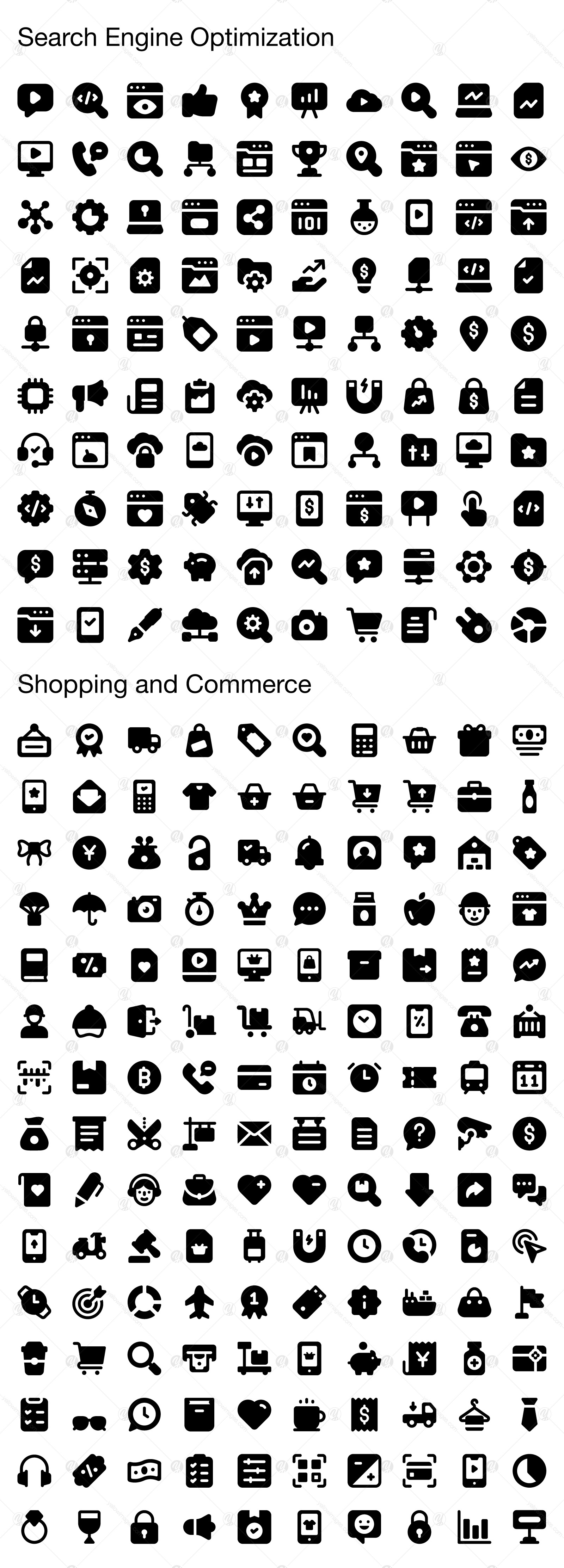 3000+ Glyph Icons