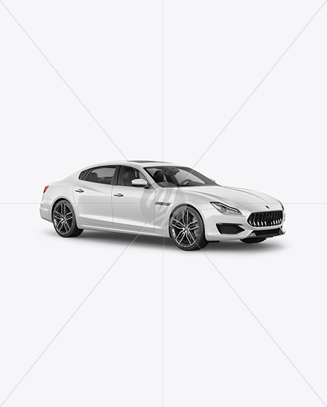 Luxury Sedan Mockup - Half Side View