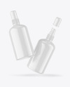 Two Glossy Spray Bottles Mockup