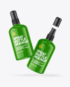 Two Glossy Spray Bottles Mockup