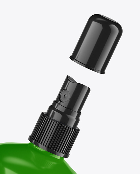 Two Glossy Spray Bottles Mockup