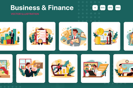 M176_Business & Financial Illustrations - Invest