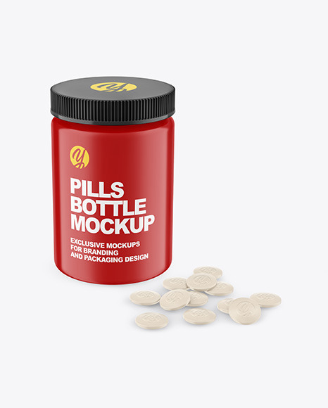 Matte Pills Bottle Mockup