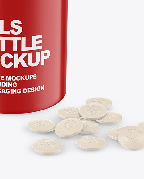 Matte Pills Bottle Mockup