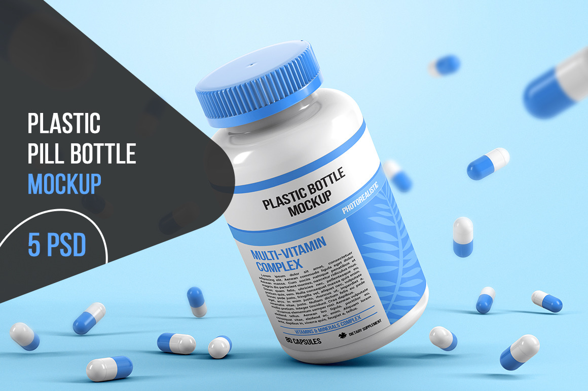 Plastic Pill Bottle Mockup Plastic Pill Bottle Mockup