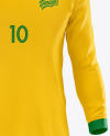 Football Kit Long Sleeve Mockup – Front View