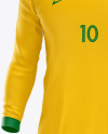 Football Kit Long Sleeve Mockup – Front View