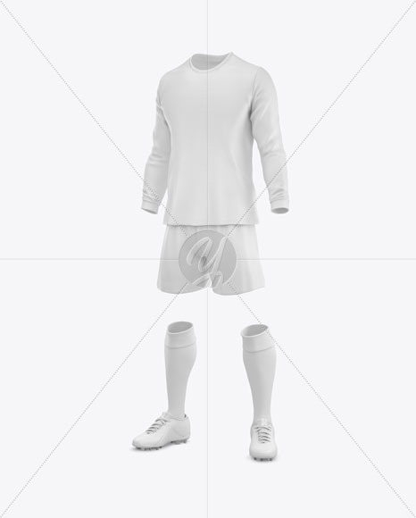 Football Kit Long Sleeve Mockup – Half Side View