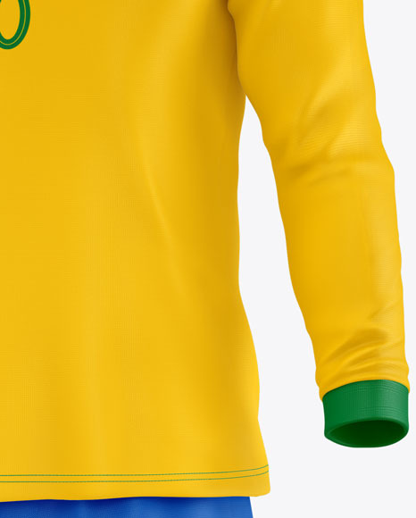 Football Kit Long Sleeve Mockup – Half Side View