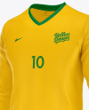 Football Kit Long Sleeve Mockup - Half Side View