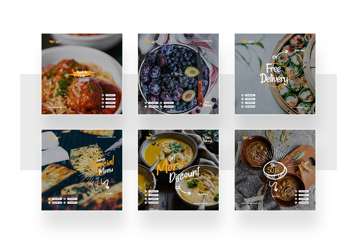 Restaurant Instagram Post and Story Template Restaurant Instagram Post and Story Template