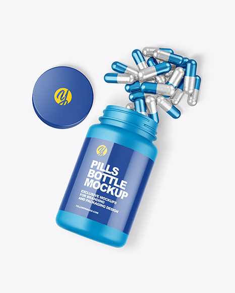 Matte Pills Bottle Mockup