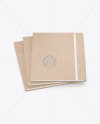 Set of Kraft Notebooks Mockup