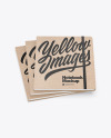 Set of Kraft Notebooks Mockup