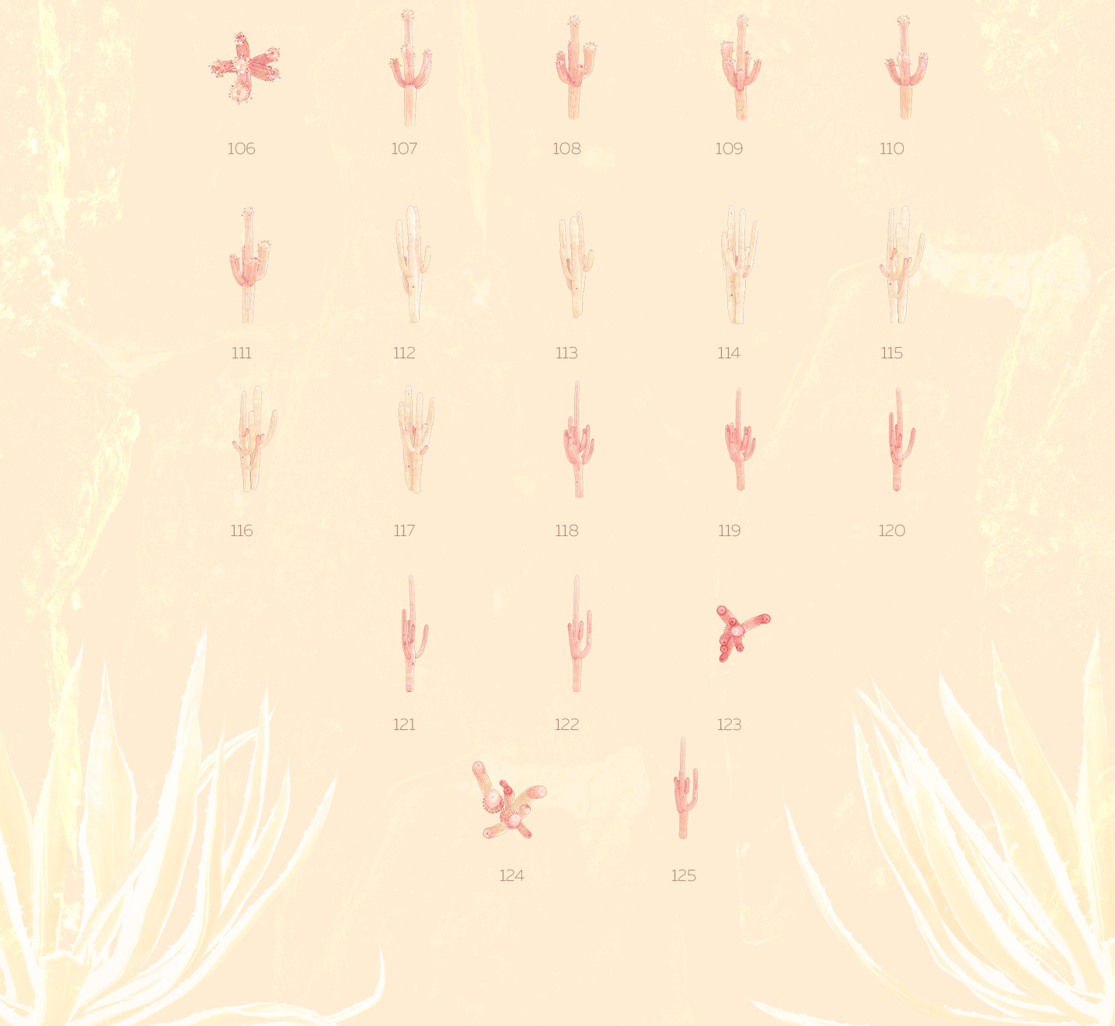 Gold of the desert #02, 310 cactus and rock mockups + 50 patterns Gold of the desert #02, 310 cactus and rock mockups + 50 patterns