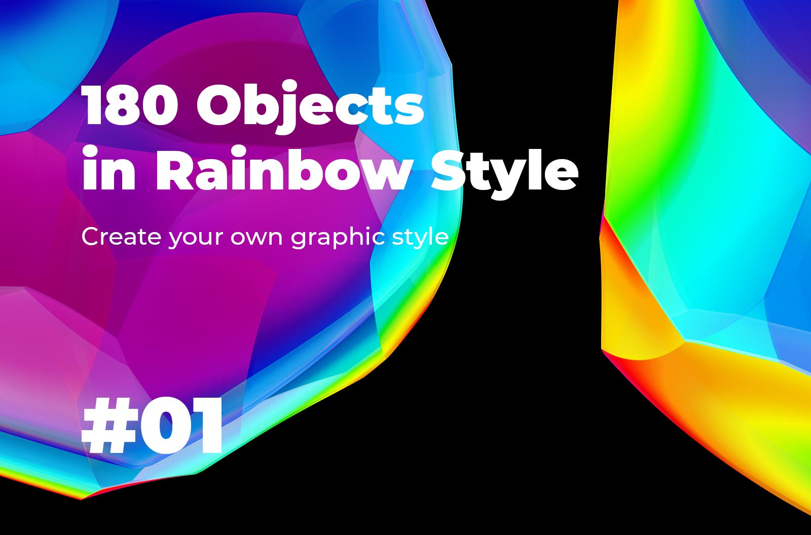 180 Objects in Rainbow Style #01