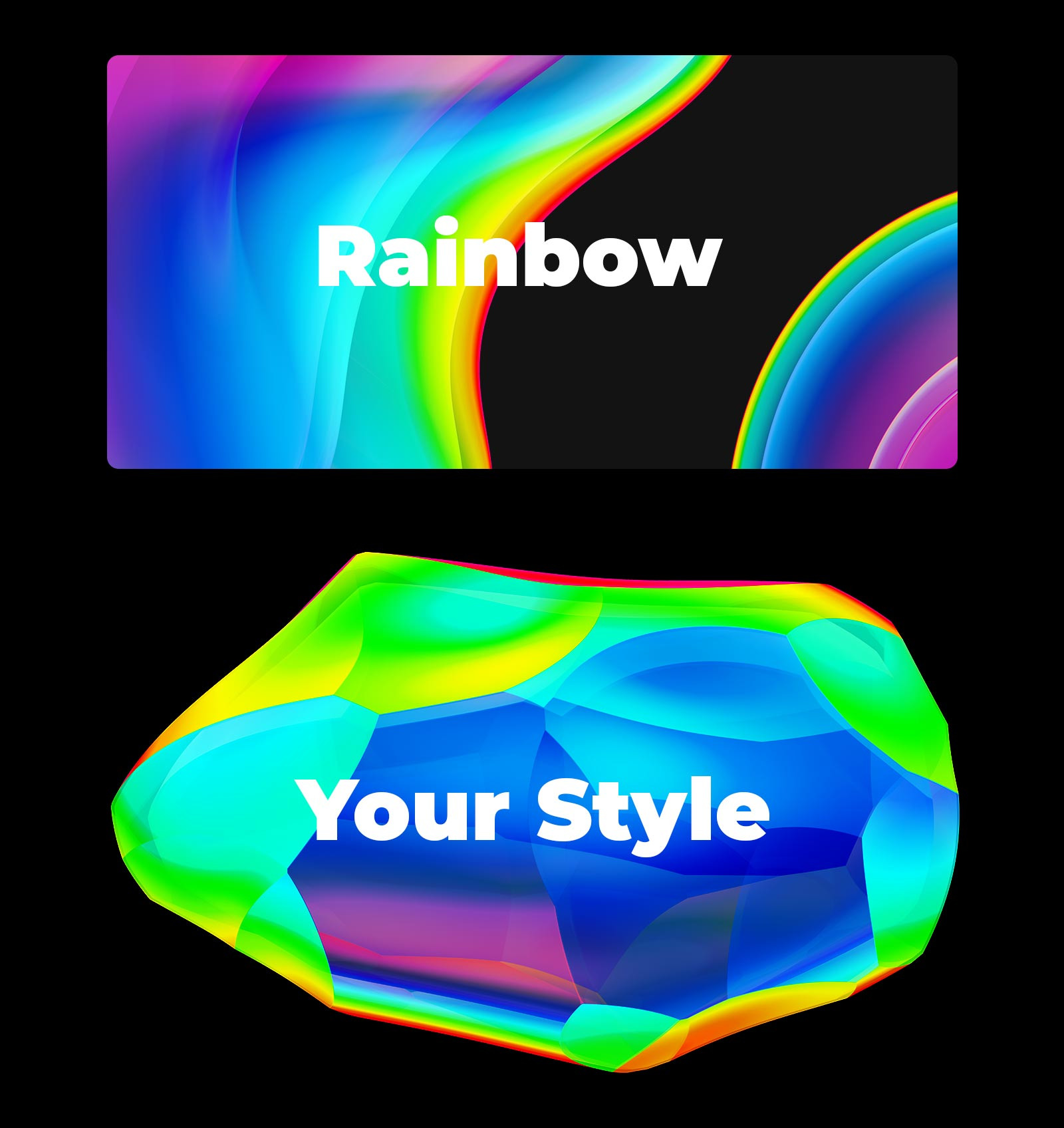 180 Objects in Rainbow Style #01