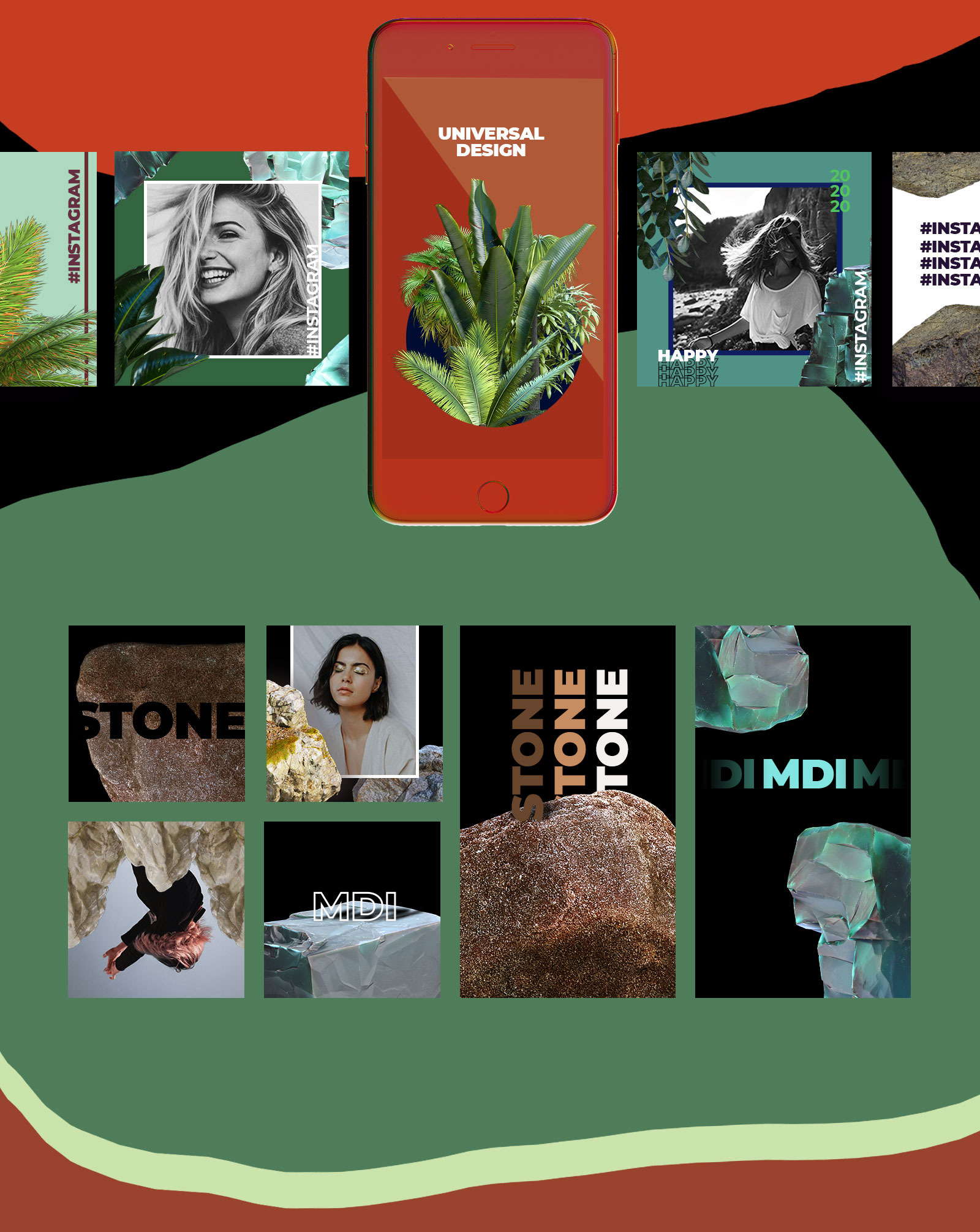NATURAL plants & stones collection #02 NATURAL plants & stones collection #02