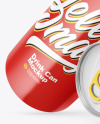 Two Glossy Drink Cans Mockup