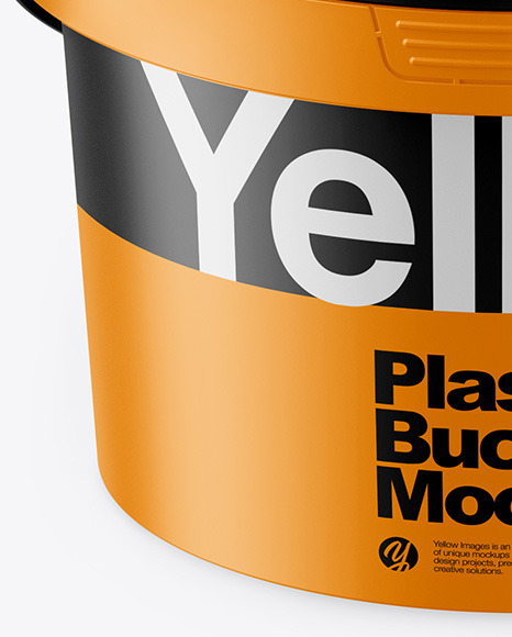 Matte Plastic Bucket Mockup