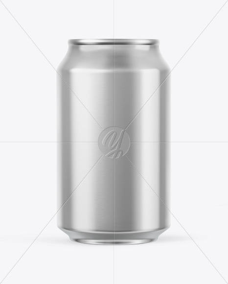 Glossy Metallic Drink Can Mockup